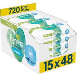 Pampers Harmonie Aqua nawilżane chusteczki oczyszczające dla dzieci 15x48 szt.