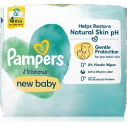 Pampers Harmonie New Baby nawilżane chusteczki oczyszczające dla dzieci 4x46 szt.