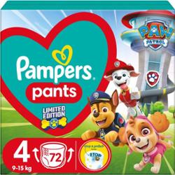 Pampers Pants Paw Patrol Size 4 jednorazowe pieluchomajtki 9-15 kg 72 szt.