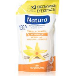 PAPOUTSANIS Natura Vanilla Caramel mydło w płynie napełnienie 750 ml