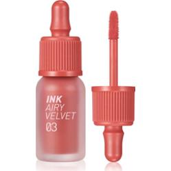 peripera Ink Airy Velvet kremowa szminka do ust z matowym wykończeniem odcień 03 Cartoon Coral 4 g