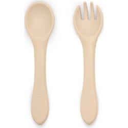 Petite&Mars Take&Match Silicone Cutlery sztućce Desert Sand 6 m+ 2 szt.