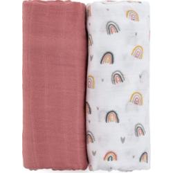 Petite&Mars Misty pieluchy wielorazowe Rose Rainbows 120 x 120 cm 2 szt.
