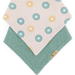 Petite&Mars Bandana Luke 3m+ śliniak Beige Kiwis&Misty Green 1 szt.