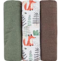 Petite&Mars Moussy pieluchy wielorazowe Forest Fox 68 x 68 cm 3 szt.