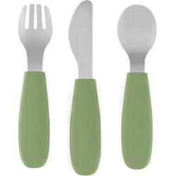 Petite&Mars Take&Match Stainless Steel Cutlery Set sztućce dla dzieci Sweet Pea 12m+ 3 szt.