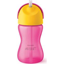 Philips Avent Bendy Straw SCF798/02 12m+ kubek z elastyczną słomką Pink 300 ml