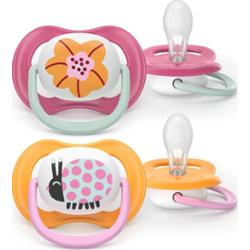 Philips Avent Ultra Air SCF080/27 6-18 m smoczek Girl 2 szt.