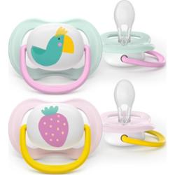 Philips Avent Ultra Air SCF080/24 0-6 m smoczek Girl 2 szt.