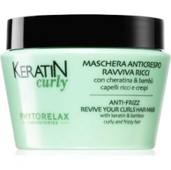 Phytorelax Laboratories Keratin Curly maska na niesforne i kręcone włosy przeciwko puszeniu się włosów 250 ml