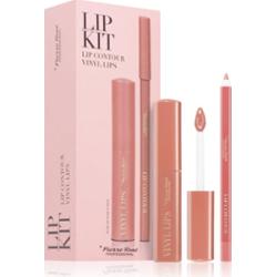 Pierre René - LIP KIT - Lip Contour Vinyl Lips - Zestaw do makijażu ust - Pomadka Vinyl Lips + Konturówka - 06 NUDE