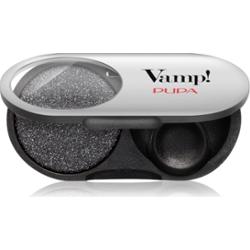 PUPA Milano Vamp! Radiant Baked Eyeshadow długotrwałe, błyszczące cienie do powiek odcień 301 Frozen Black - METALLIC 1 g