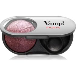 PUPA Milano Vamp! Radiant Baked Eyeshadow długotrwałe, błyszczące cienie do powiek odcień 104 - Deep Plum 1 g