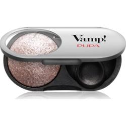 PUPA Milano Vamp! Radiant Baked Eyeshadow długotrwałe, błyszczące cienie do powiek odcień 404 Cold Taupe - WET & DRY 1 g