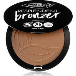 puroBIO Cosmetics Resplendent pudrowy bronzer z matowym wykończeniem odcień 01 Pale Brown 9 g