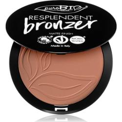 puroBIO Cosmetics Resplendent pudrowy bronzer z matowym wykończeniem odcień 03 Beige Brown 9 g