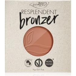 puroBIO Cosmetics Resplendent pudrowy bronzer napełnienie odcień 03 Beige Brown 9 g