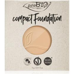 puroBIO Cosmetics Compact Foundation kompaktowy podkład pudrowy wymienny wkład SPF 10 odcień 01 9 g