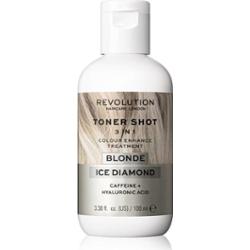 Revolution Haircare Toner Shot Blonde Ice Diamond odżywcza maseczka tonująca 3 w 1 odcień Ice Diamond 100 ml