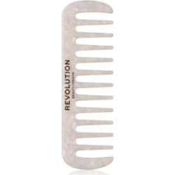 Revolution Haircare Natural Curl Wide Tooth Comb grzebień do włosów do włosów kręconych i falowanych odcień White 1 szt.