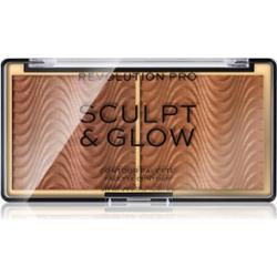 Revolution PRO Sculpt And Glow konturująca paleta rozświetlająca odcień Medium-Deep 8 g