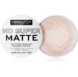 Revolution Relove HD Super Matte utrwalający transparentny puder z matowym wykończeniem odcień Transparent 7 g