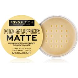 Revolution Relove HD Super Matte utrwalający transparentny puder z matowym wykończeniem odcień Banana 7 g