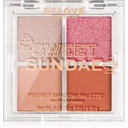 Revolution Relove Pocket Palette paleta cieni do powiek odcień Sweet Sundae 4x0.72 g
