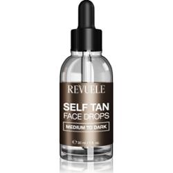 Revuele Paradise Bronze Self Tan Face Drops krople samoopalające do twarzy odcień Medium To Dark 30 ml