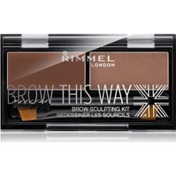 Rimmel Brow This Way paletka do brwi odcień 002 Medium Brown 1,3 g