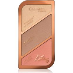 Rimmel London Kate Face Sculpting Palette paletka do konturowania twarzy do wszystkich typów skóry 002 18,5 g