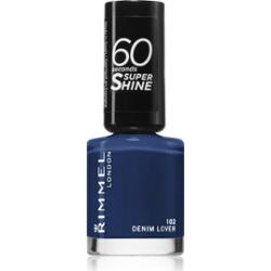 Rimmel 60 Seconds Super Shine lakier do paznokci odcień 102 Denim Lover 8 ml