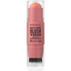 Rimmel Multi-Tasker Blush'N'brush róż do policzków w sztyfcie z pędzelkiem odcień 100 Cotton Candy 8 g