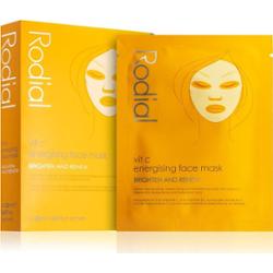 Rodial Vit C Energising Face Mask maseczka w płachcie rozjaśniająca i nadająca skórze witalność z witaminą C 4 x 20 ml