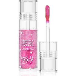 Rude Cosmetics Manga Collection Sparkle Lip Oil tonujący olejek do ust o działaniu nawilżającym odcień Strawberry 4 g