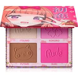 Rude Cosmetics Manga Face Palette paleta wielofunkcyjna do twarzy odcień Sweetheart Sawa-Chan 11.2 g