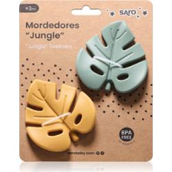 Saro Baby Jungle gryzak Mint/Mustard 2 szt.
