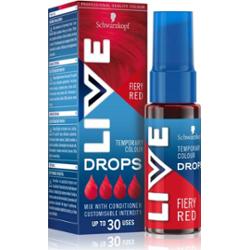 Schwarzkopf LIVE Drops zmywalna farba do włosów odcień Fiery Red 30 ml