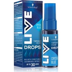 Schwarzkopf LIVE Drops zmywalna farba do włosów odcień Crystal Blue 30 ml