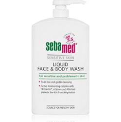 Sebamed Face & Body Wash Sensitive Skin delikatna emulsja myjąca do twarzy i ciała do skóry wrażliwej 1000 ml