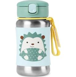 Skip Hop Spark Style Straw Bottle butelka na wodę ze stali nierdzewnej ze słomką Hedgehog 12 m+ 350 ml