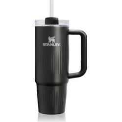 Stanley Quencher H2.O FlowState™ Fluted Tumbler kubek ze stali nierdzewnej ze słomką średni Black PVD 890 ml