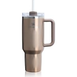 Stanley Quencher H2.O Fluted Tumbler kubek ze stali nierdzewnej ze słomką duży Pale Gold Shine 1180 ml