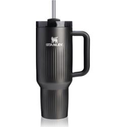 Stanley Quencher H2.O Fluted Tumbler kubek ze stali nierdzewnej ze słomką duży Black PVD 1180 ml