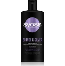 Syoss Blonde & Silver Purple szampon do włosów blond i siwych neutralizujący żółte tony 440 ml