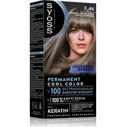 Syoss Permanent Cool Color trwała farba do włosów o chłodnym odcieniu odcień 7_46 Cool Medium Blond 1 szt.