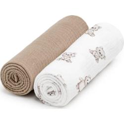 T-TOMI BIO Muslin Diapers pieluchy wielorazowe Teddy 65x65 cm 2 szt.
