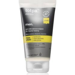 TOŁPA DERMO MEN Max Żel mikrozłuszczający do mycia twarzy, kombucha, kwas glikolowy i biała glinka,150 ml