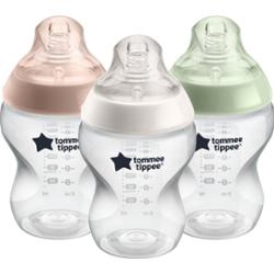 Tommee Tippee Natural Start Anti-Colic samosterylizująca się butelka dla niemowląt Slow Flow 0m+ 3x260 ml