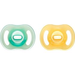 Tommee Tippee Ultra Light Night smoczek Yellow/ Green 0-6m 2 szt.